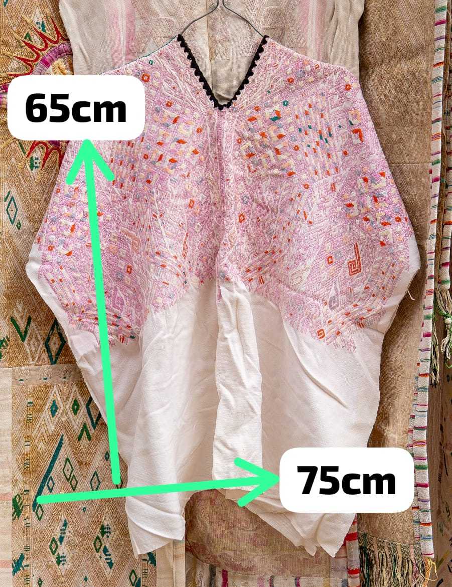 Pale pink Nahuala huipil #4-141