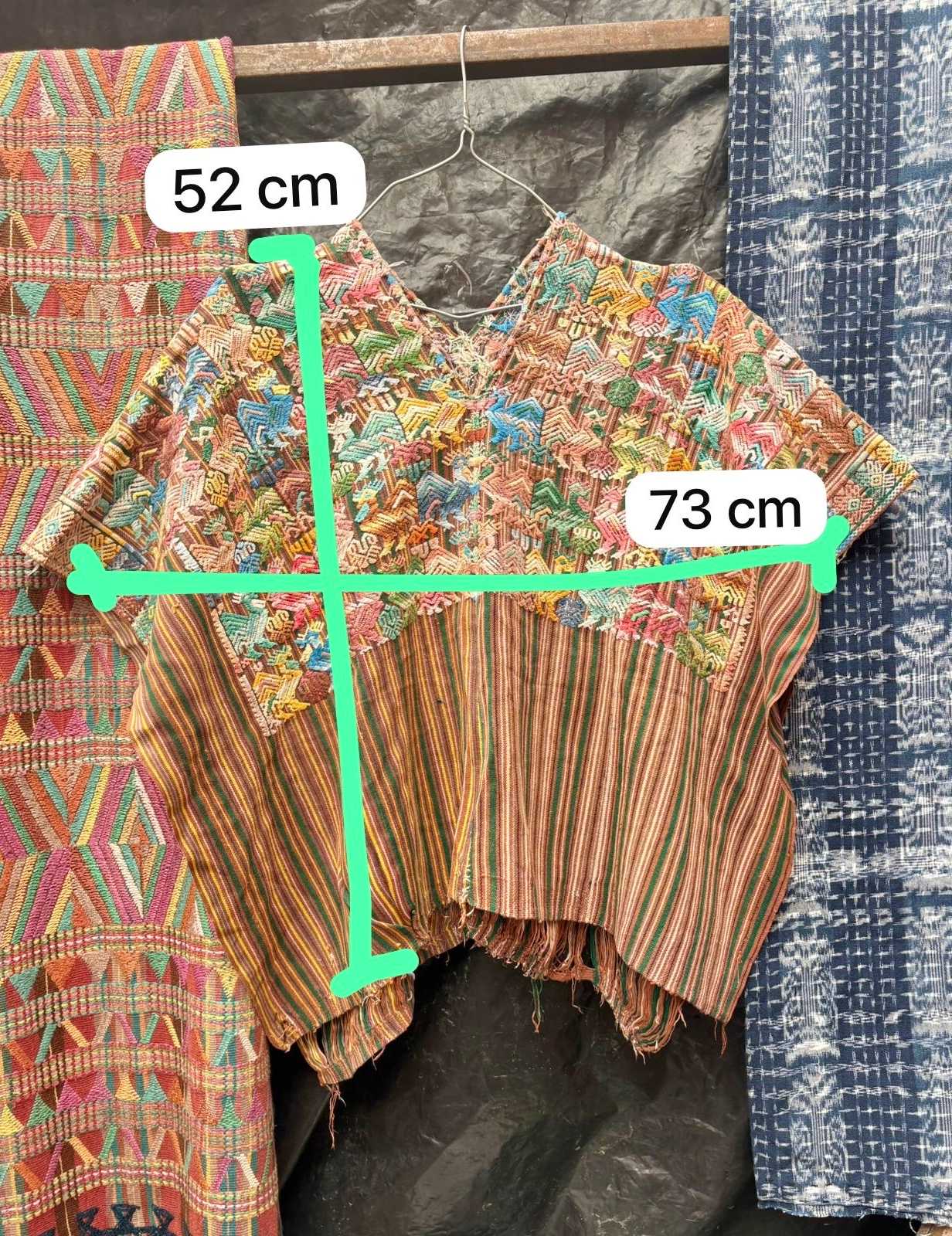 Striped beige Nahuala huipil #4-103