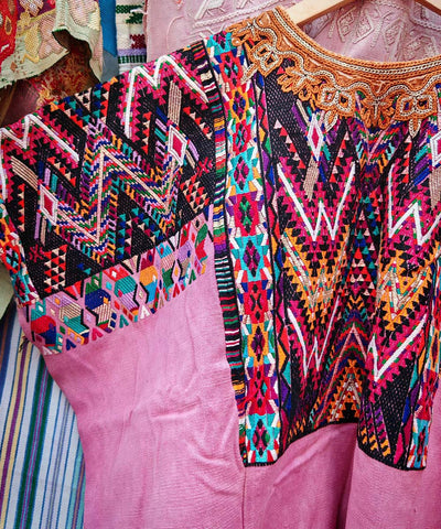 Chichi huipil in disco pink