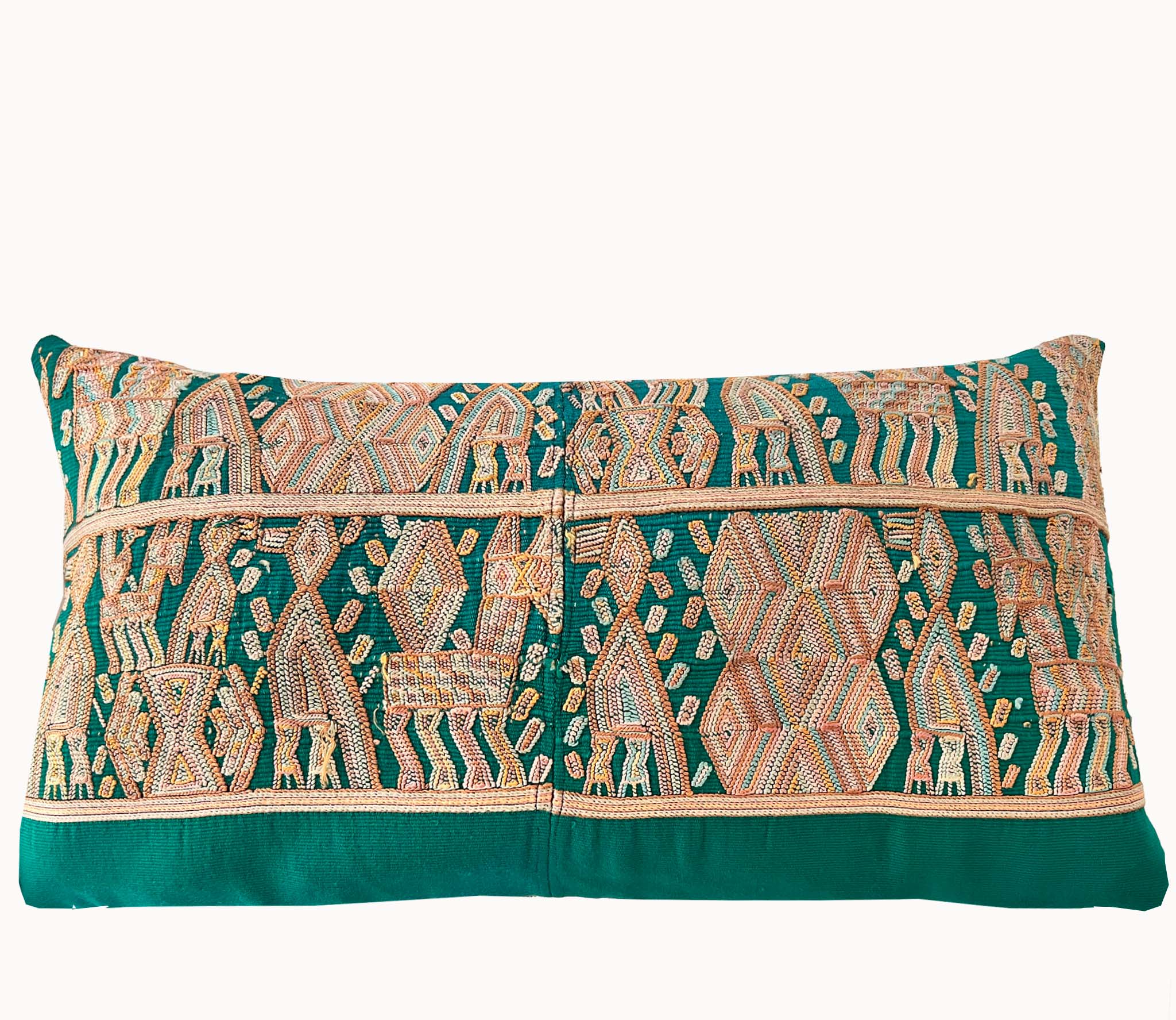 Beige and Green Nebaj Pillow