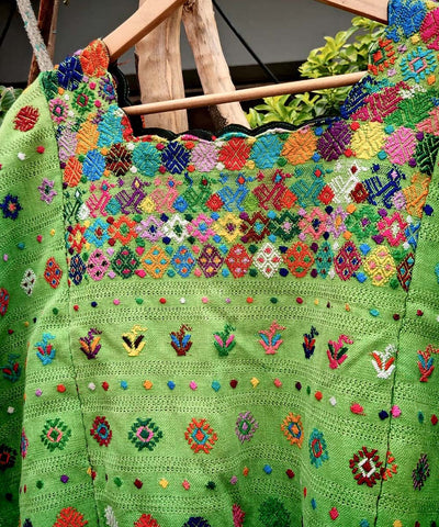 Embroidered Vintage Guatemalan huipil textile