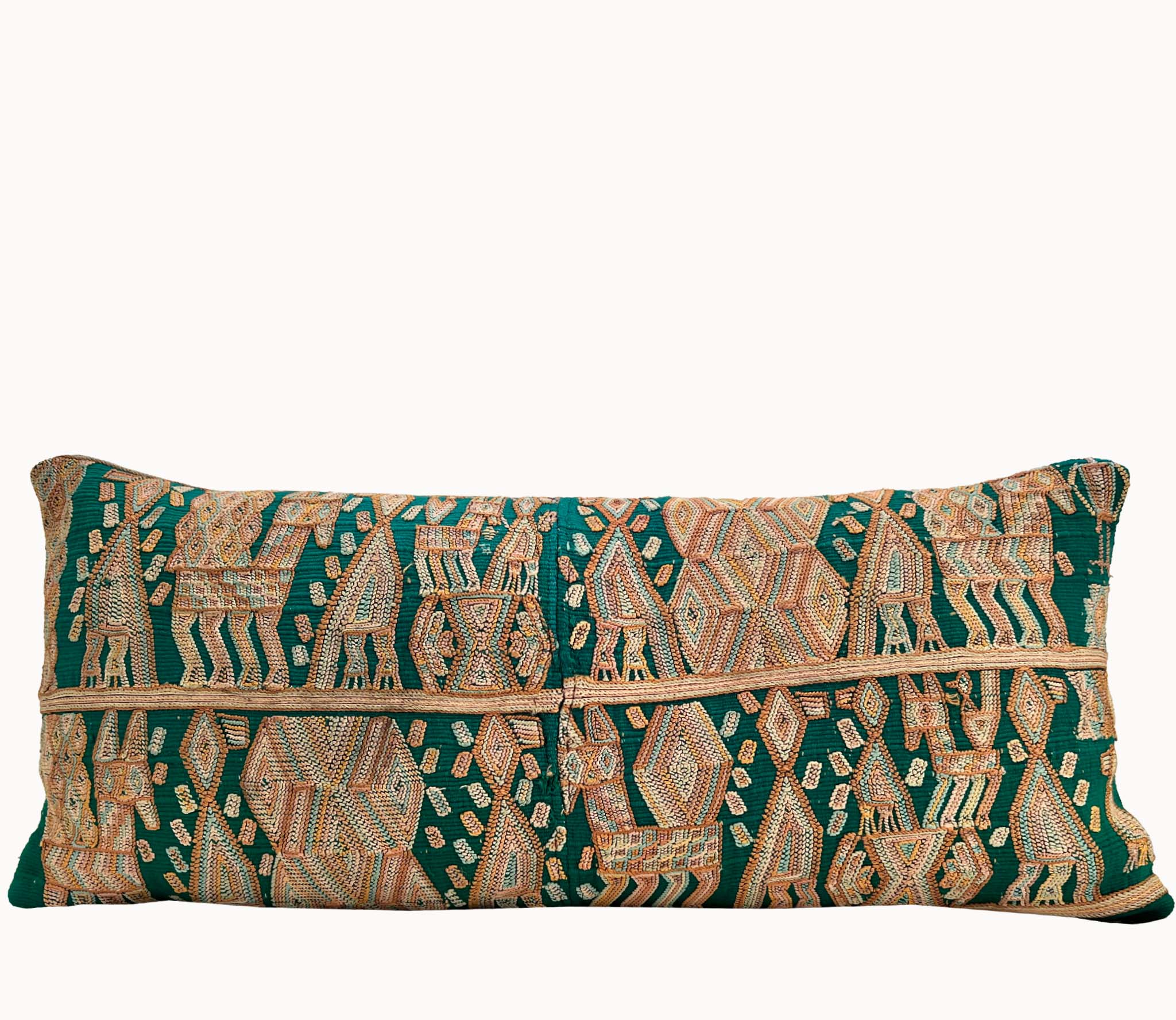 Beige and Green Nebaj Pillow