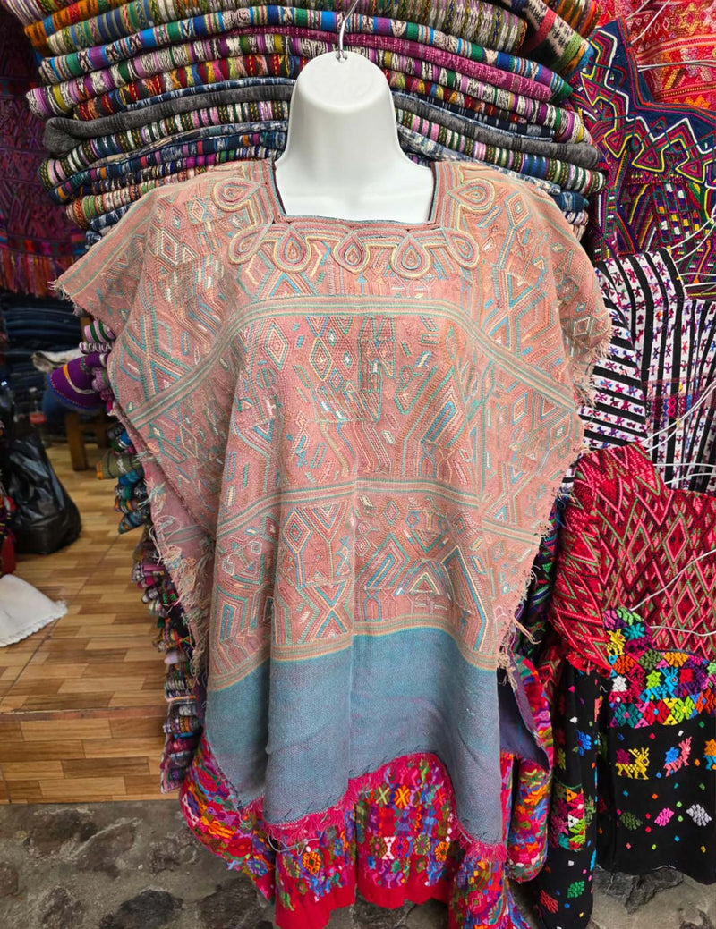 Faded Coral Nebaj Huipil #9-161