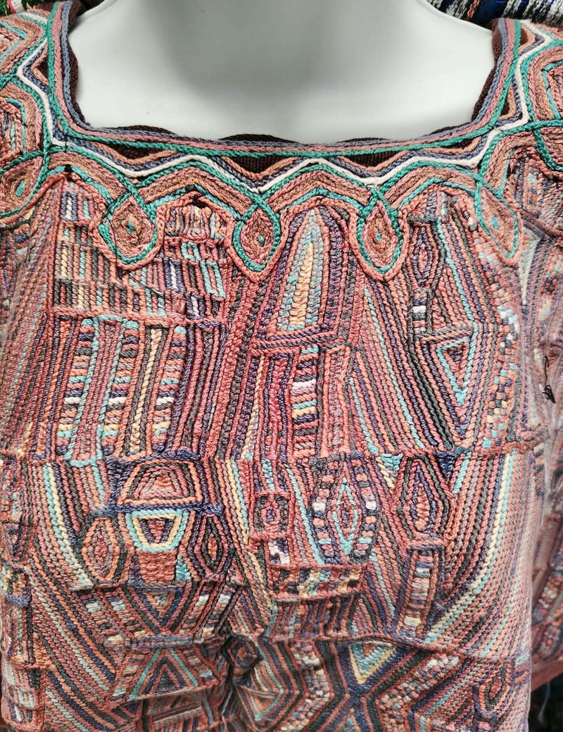 Warm Pink Nebaj Huipil #9-163