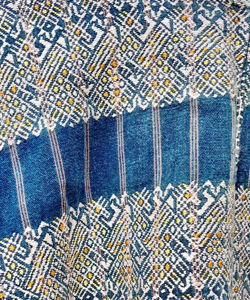 Indigo and neutral Xejuyub huipil