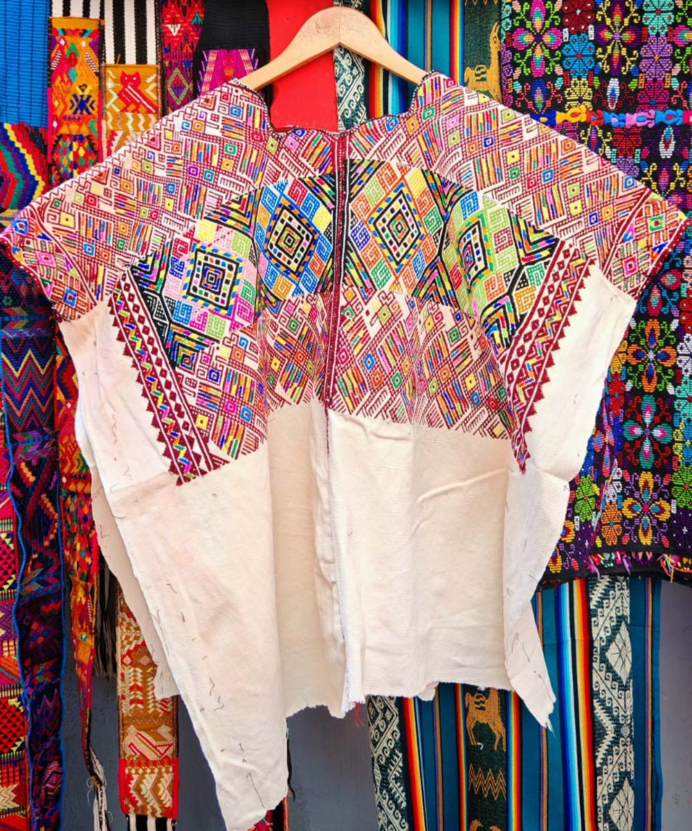 Colourful Guatemalan huipil from Nahuala