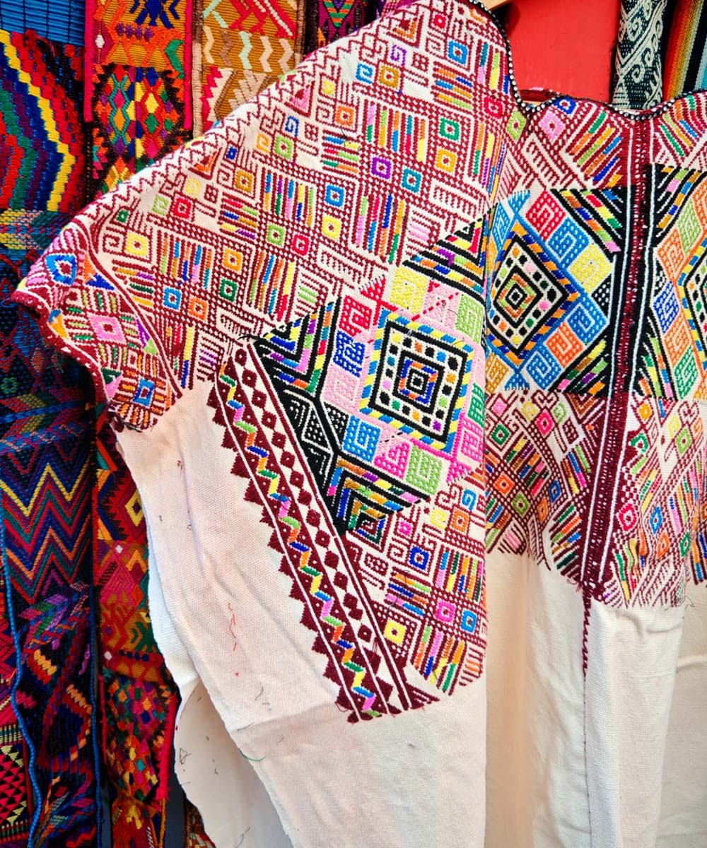 Colourful Guatemalan huipil from Nahuala