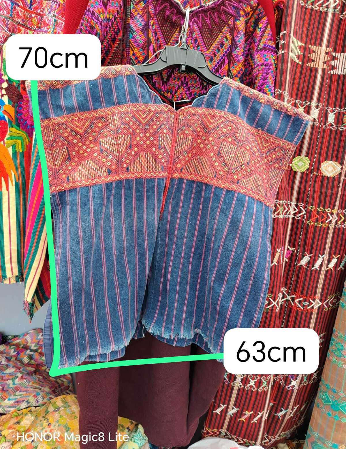 Indigo and Orange Nahuala Huipil #6-407