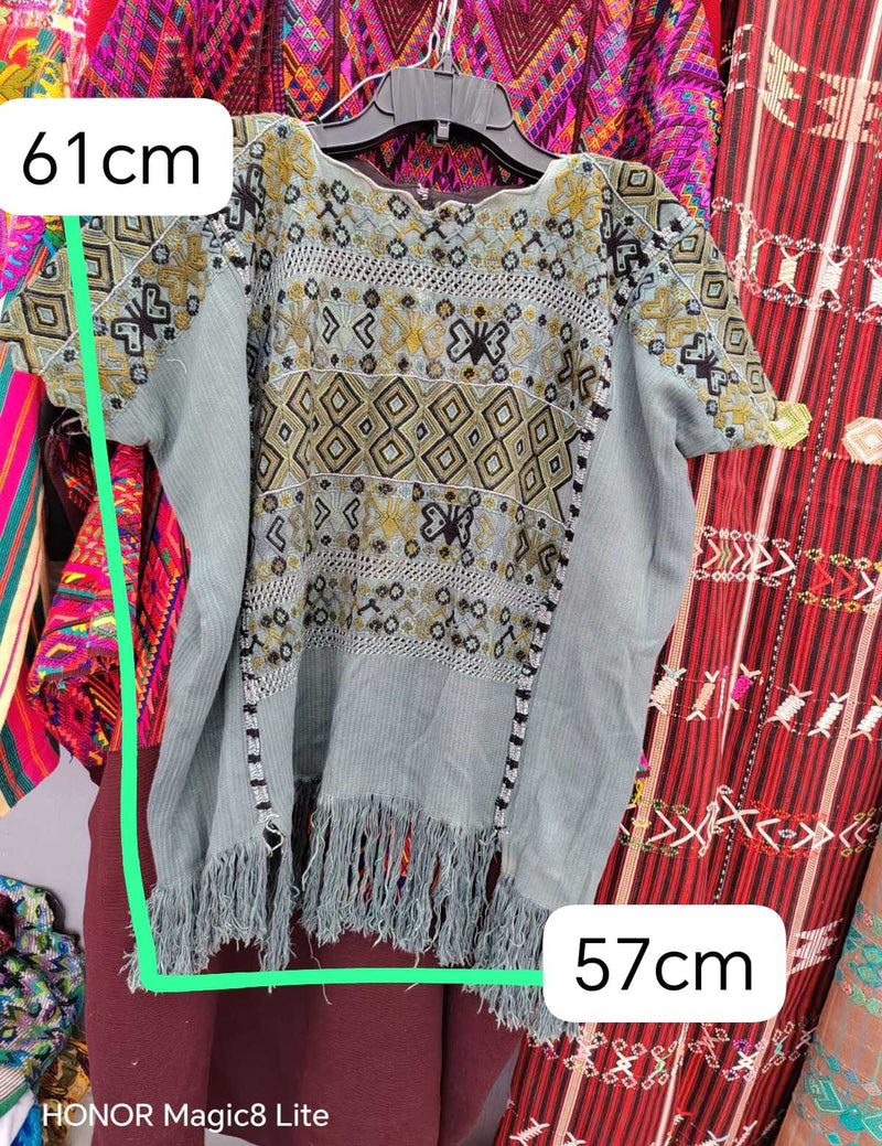 Grey and Mustard Colotenango Huipil #6-417