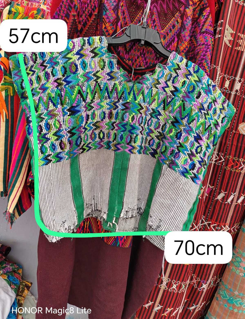 Green and Berry Comalapa Huipil #6-423