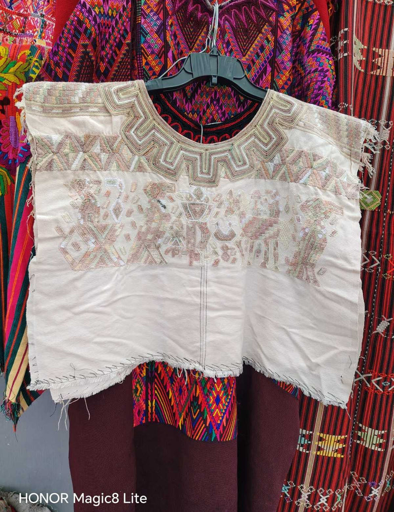 Beige and White Nebaj Huipil #6-427