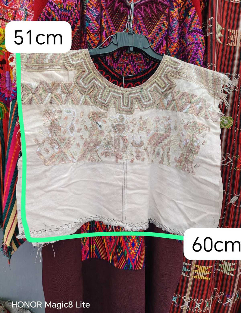 Beige and White Nebaj Huipil #6-427