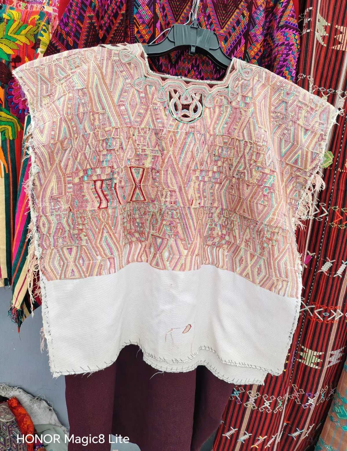 Blush and White Nebaj Huipil #6-428