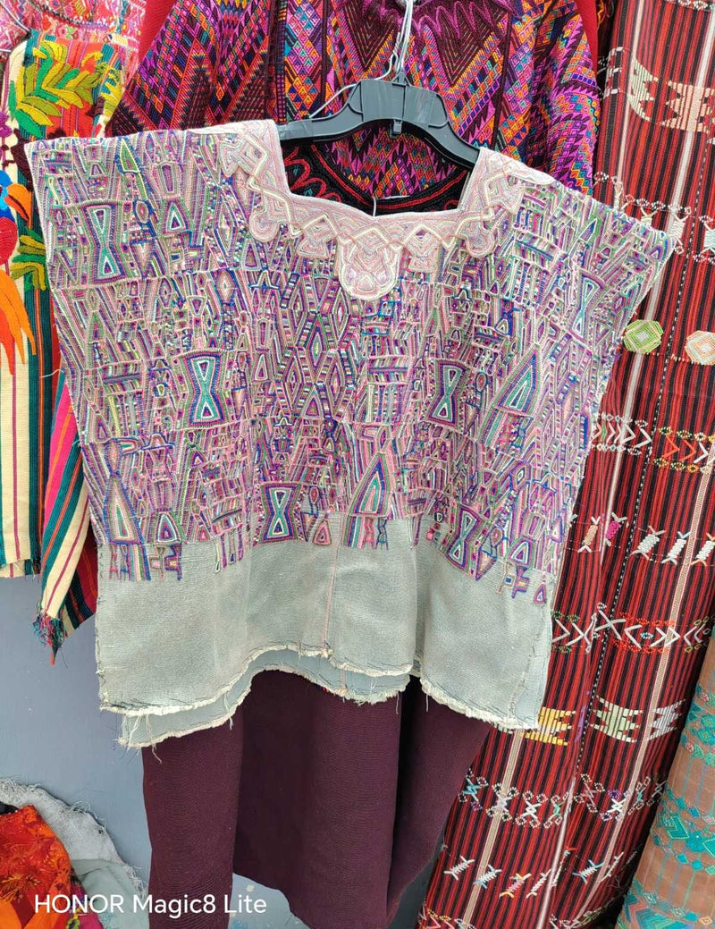 Violet and Sage Nebaj Huipil #6-429