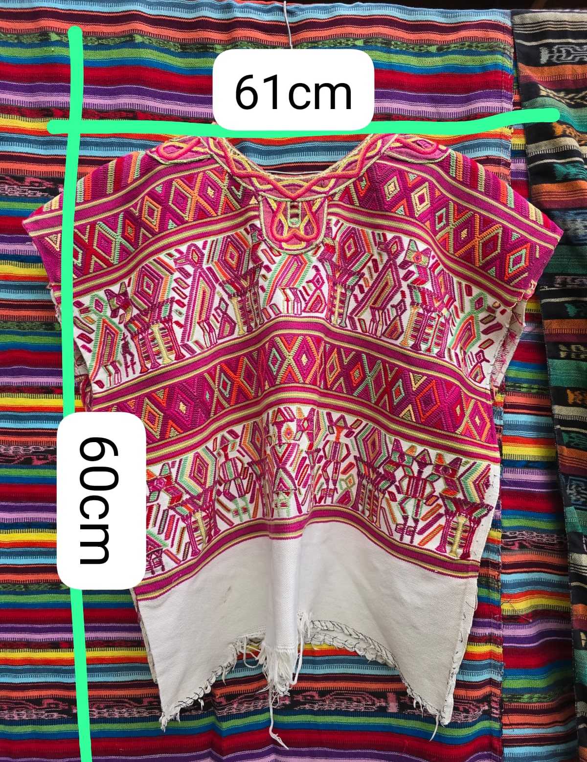 Berry and White Nebaj Huipil #6-445