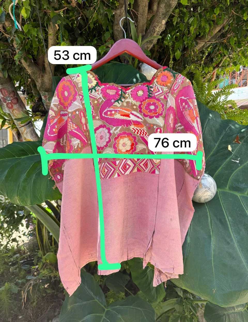 Pink Floral Chichicastenango Tzute #6-463