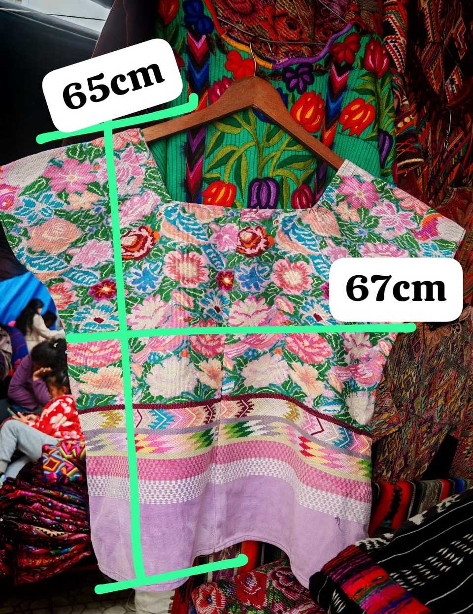 Lilac Floral Comalapa Huipil #7-6