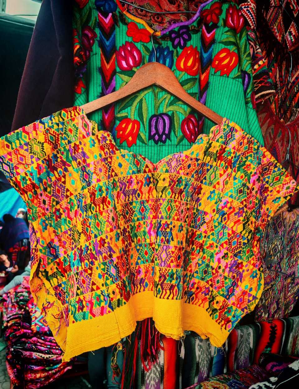 Colourful on Yellow Coban Huipil #7-9