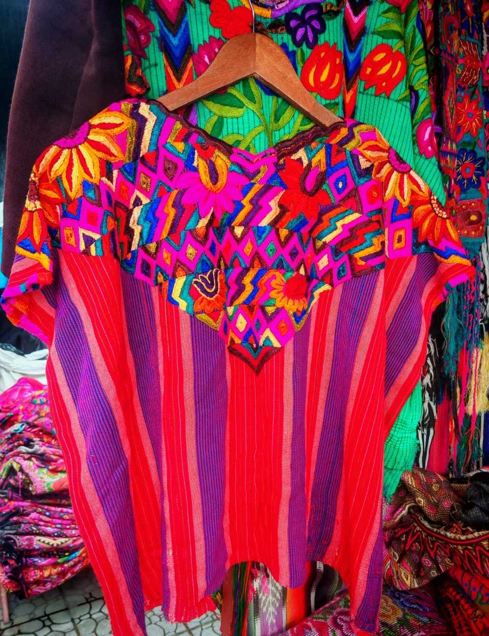 Red and Purple Santiago Huipil #7-15
