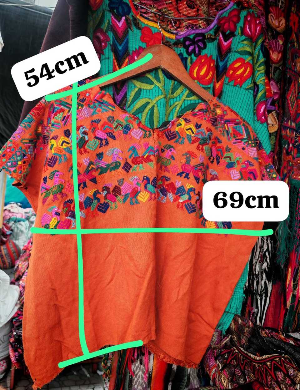 Orange Nahuala Huipil #7-34