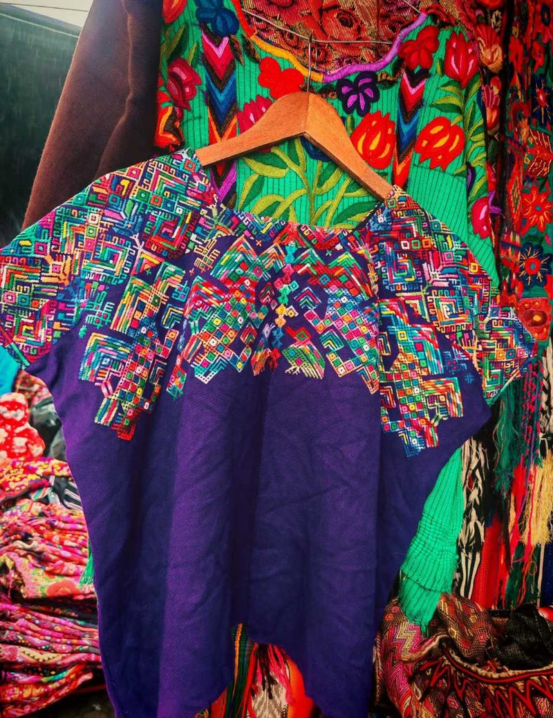 Purple Nahuala Huipil #7-36