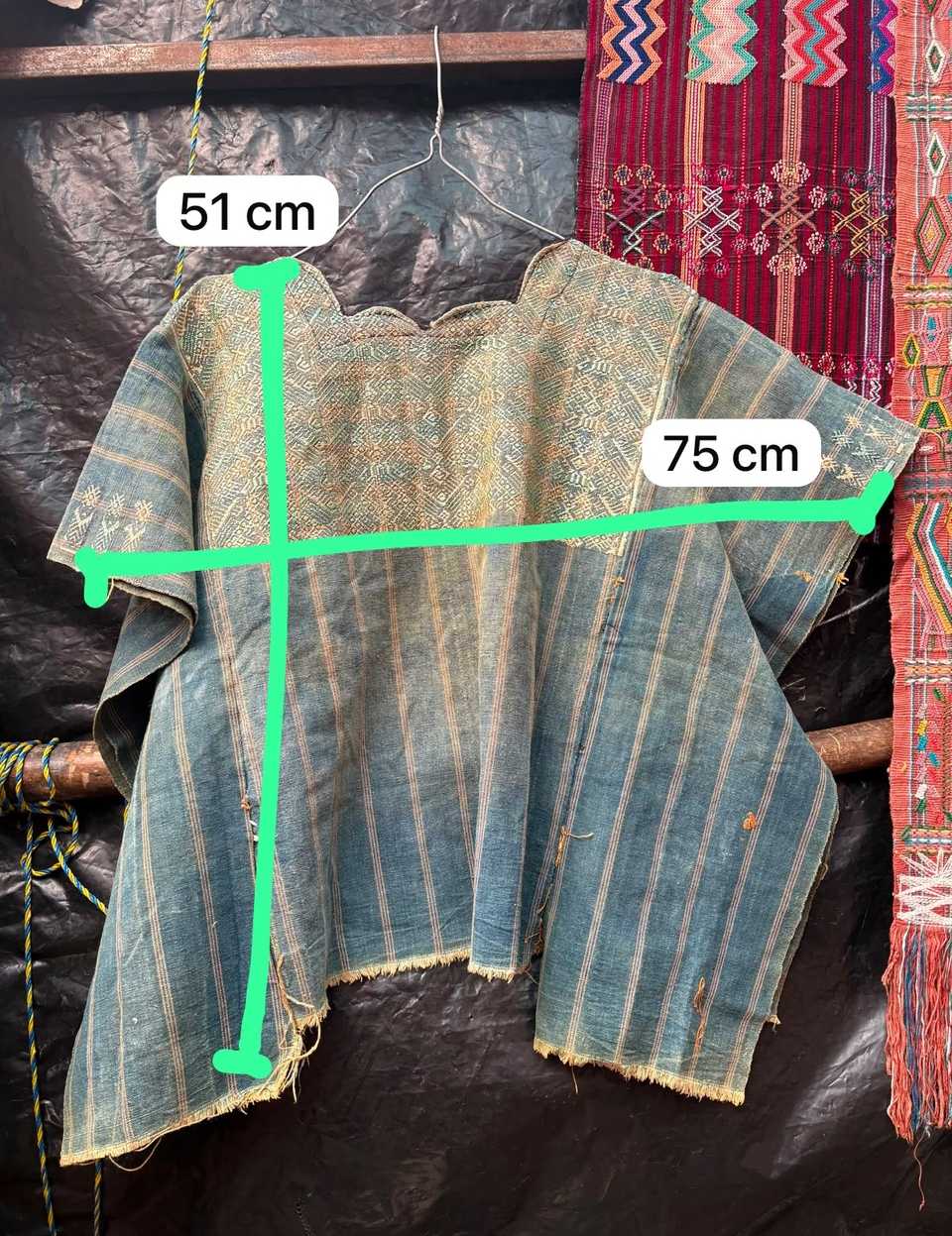 Faded Indigo Nahuala Huipil #7-51