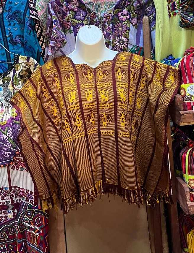 Gold and Brown San Lucas Toliman Huipil #7-55
