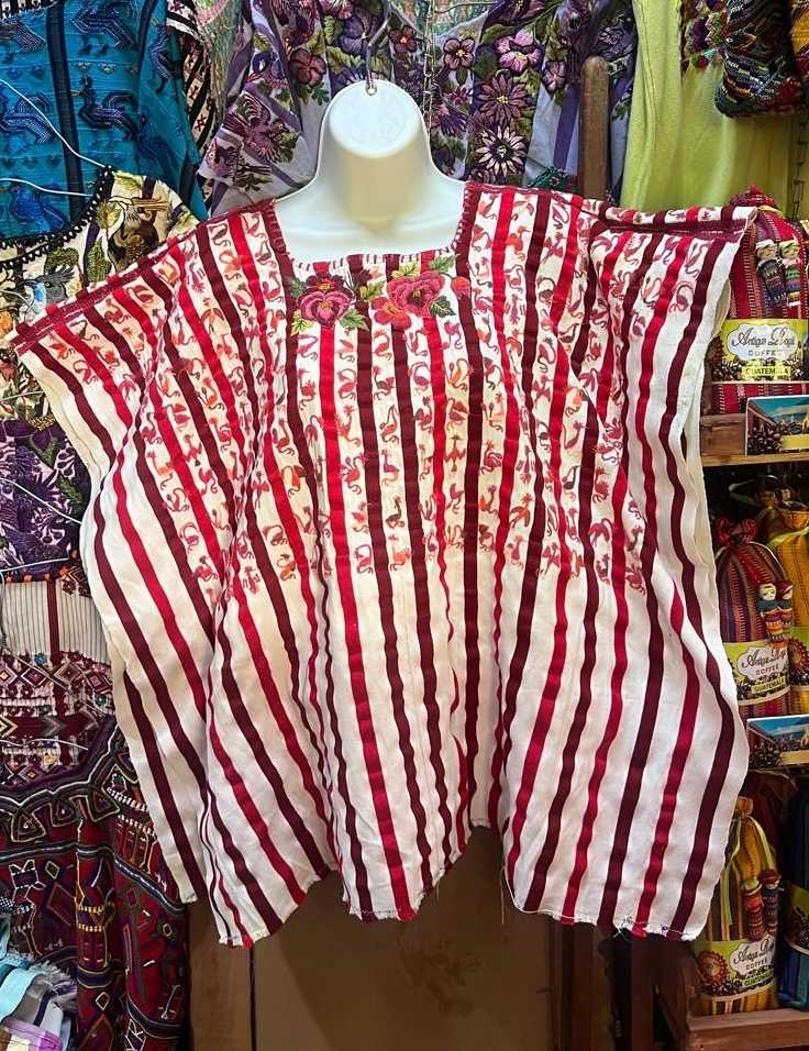 Red and White Santiago Huipil #7-59