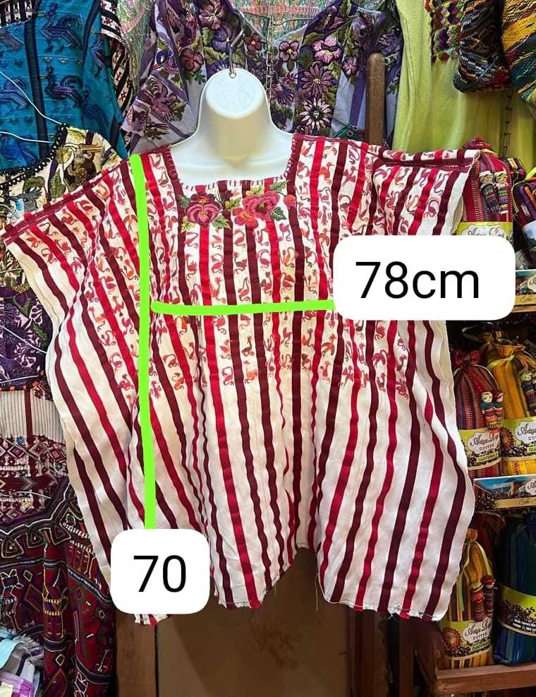 Red and White Santiago Huipil #7-59