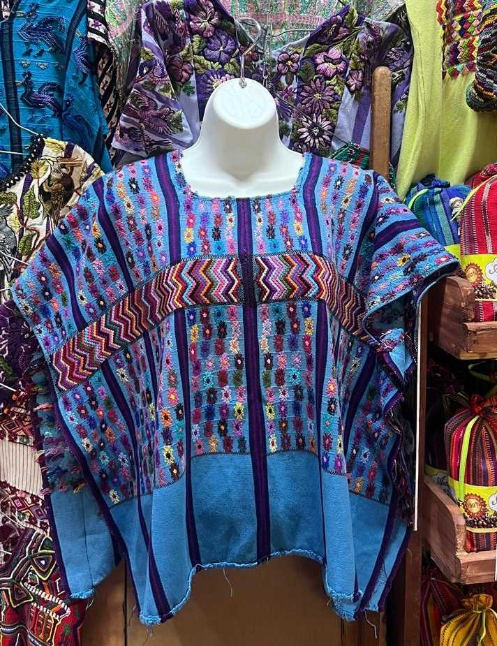 Blue Floral San Lucas Huipil #7-61