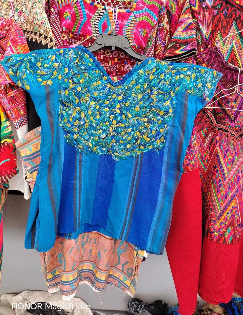 Blue and Yellow Santiago Huipil #7-78