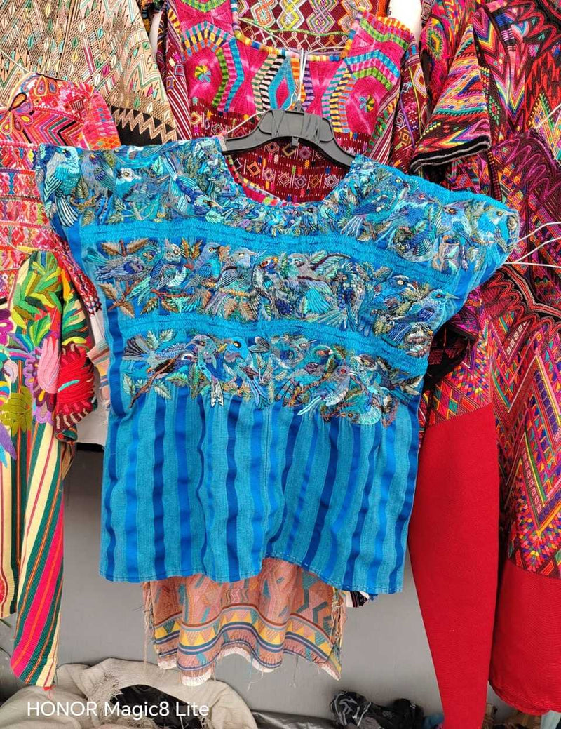 Bright Blue Santiago Huipil #7-84