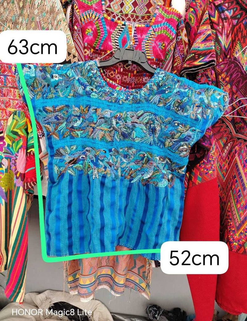 Bright Blue Santiago Huipil #7-84