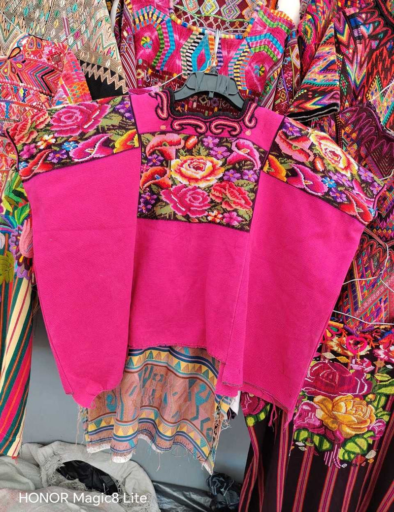 Hot Pink Chichicastenango Huipil #7-89