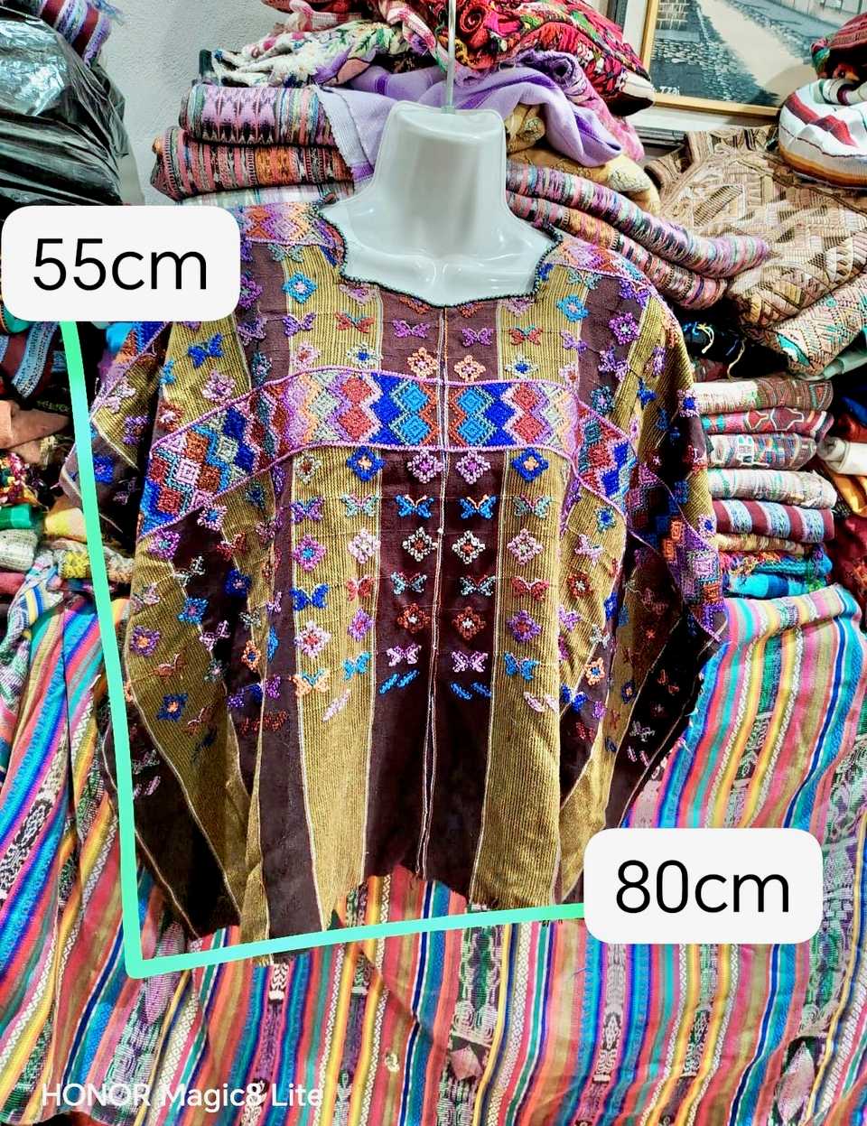 Brown and Gold San Lucas Huipil #7-97