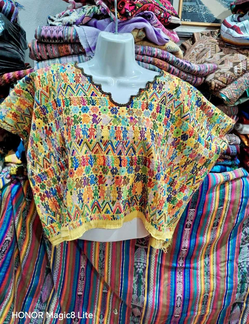 Colourful on Primrose Coban Huipil #7-103