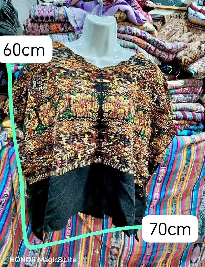Mustard and Black Comalapa Huipil #7-106