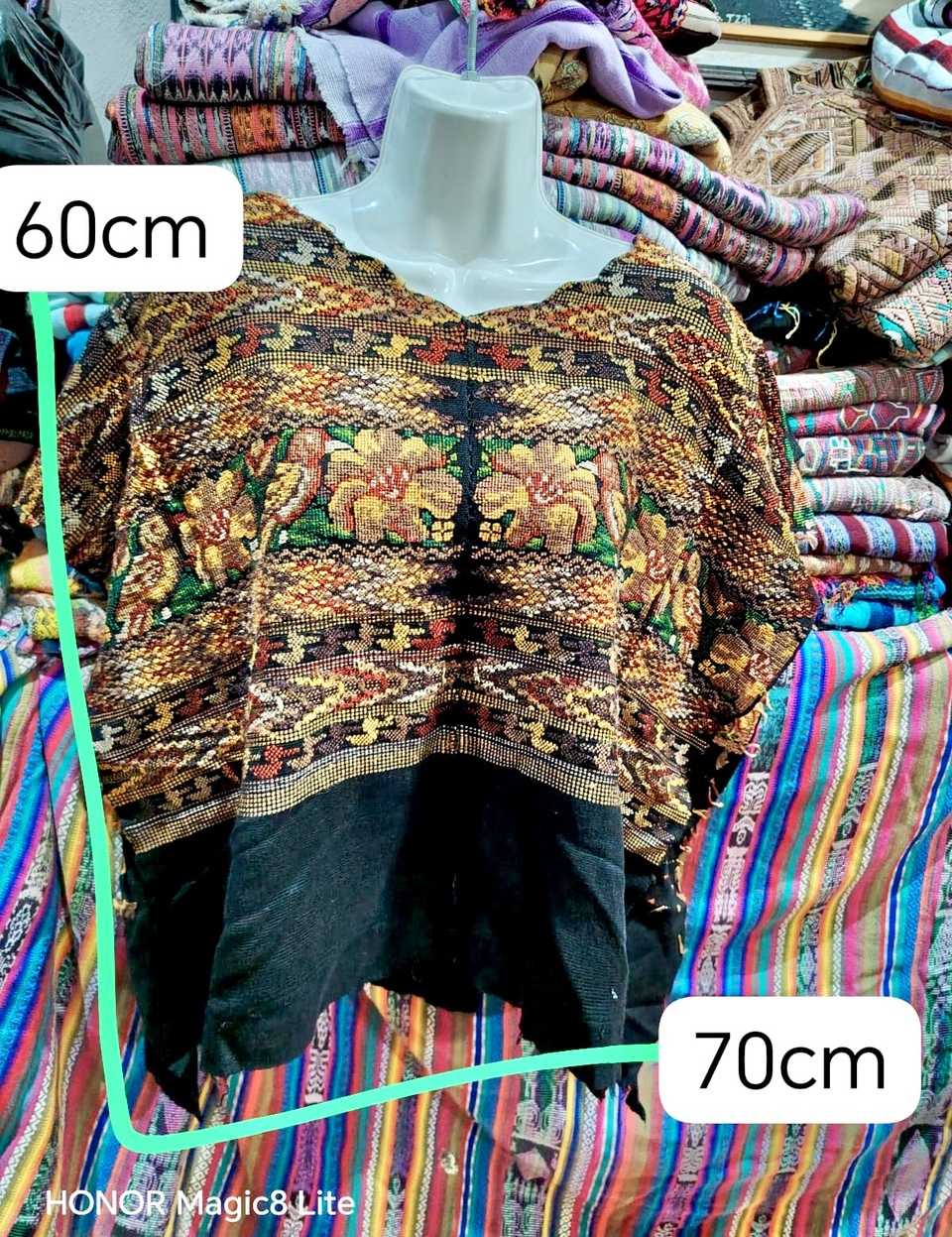 Mustard and Black Comalapa Huipil #7-106