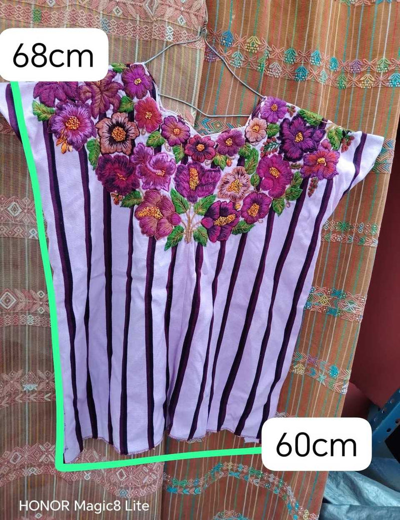 Berry Floral Santiago Huipil #7-128