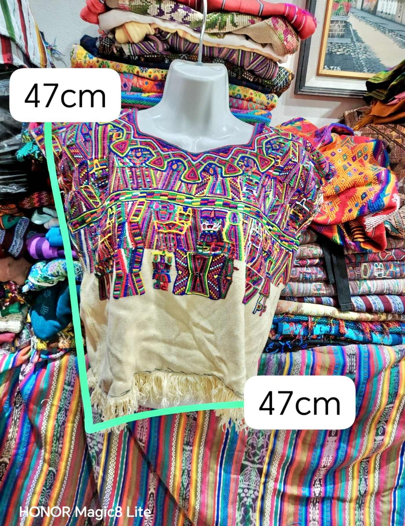 Colourful on Cream Nebaj Huipil #7-138