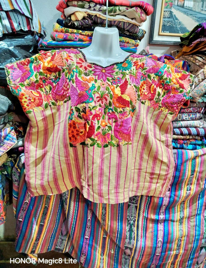 Flowers and Birds Chichicastenango Huipil #7-140