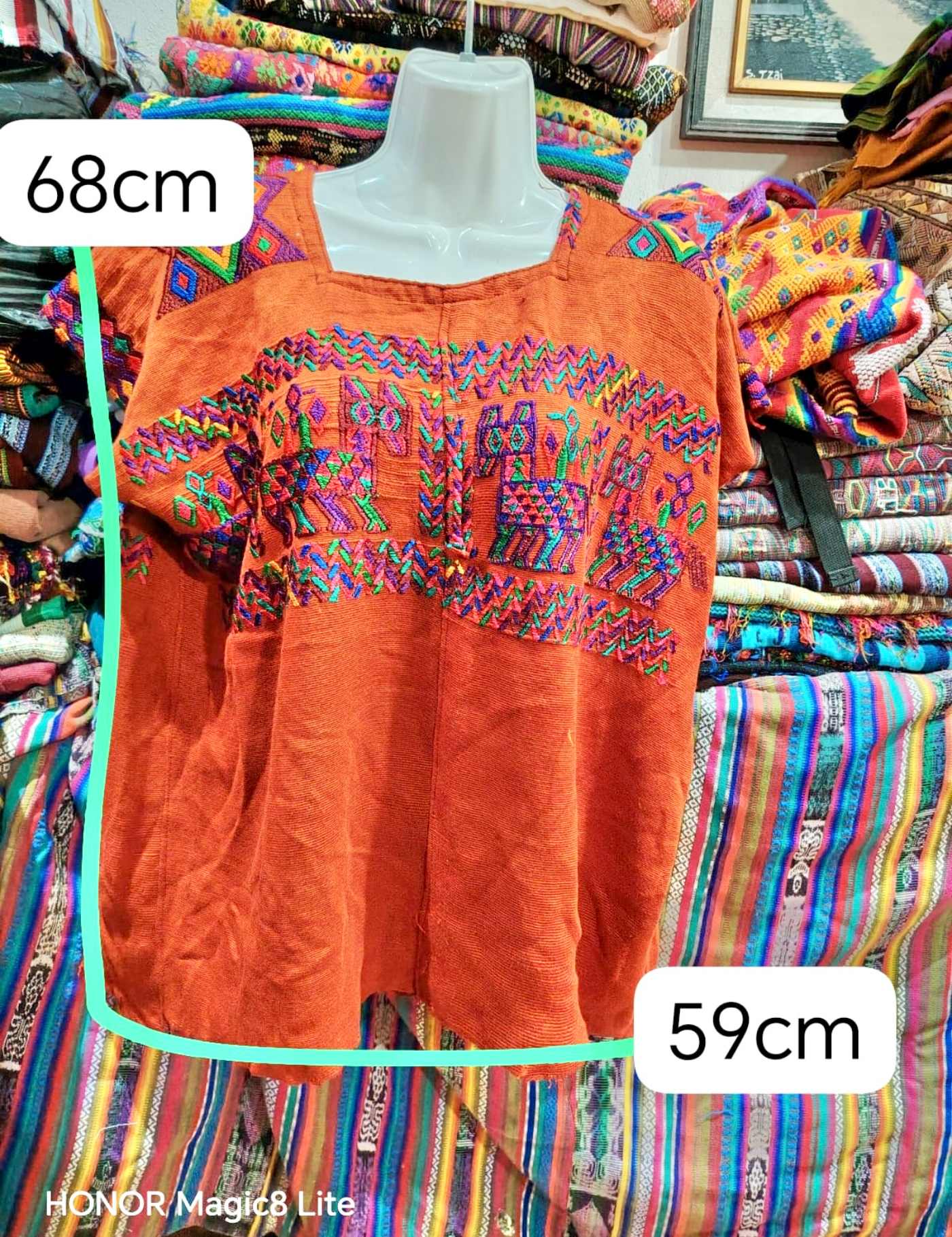 Bright Orange Chajul Huipil #7-142