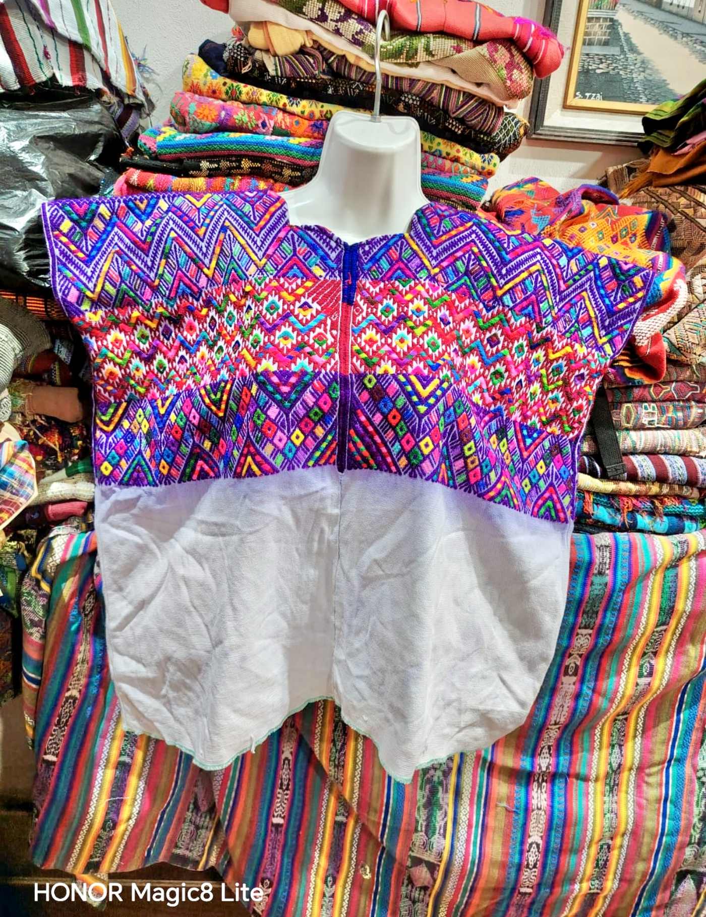 Red and Purple Nahuala Huipil #7-143