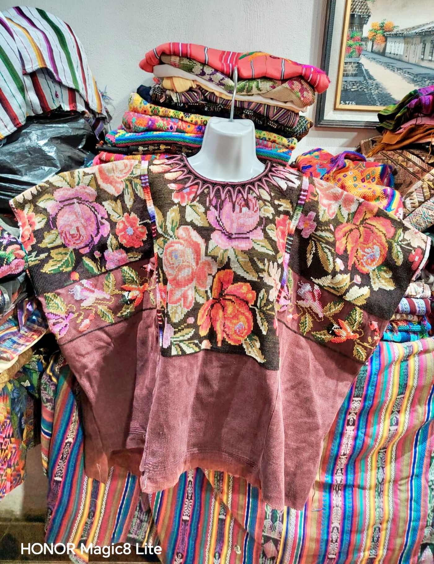 Old Fashioned Roses Chichicastenango Huipil #7-147