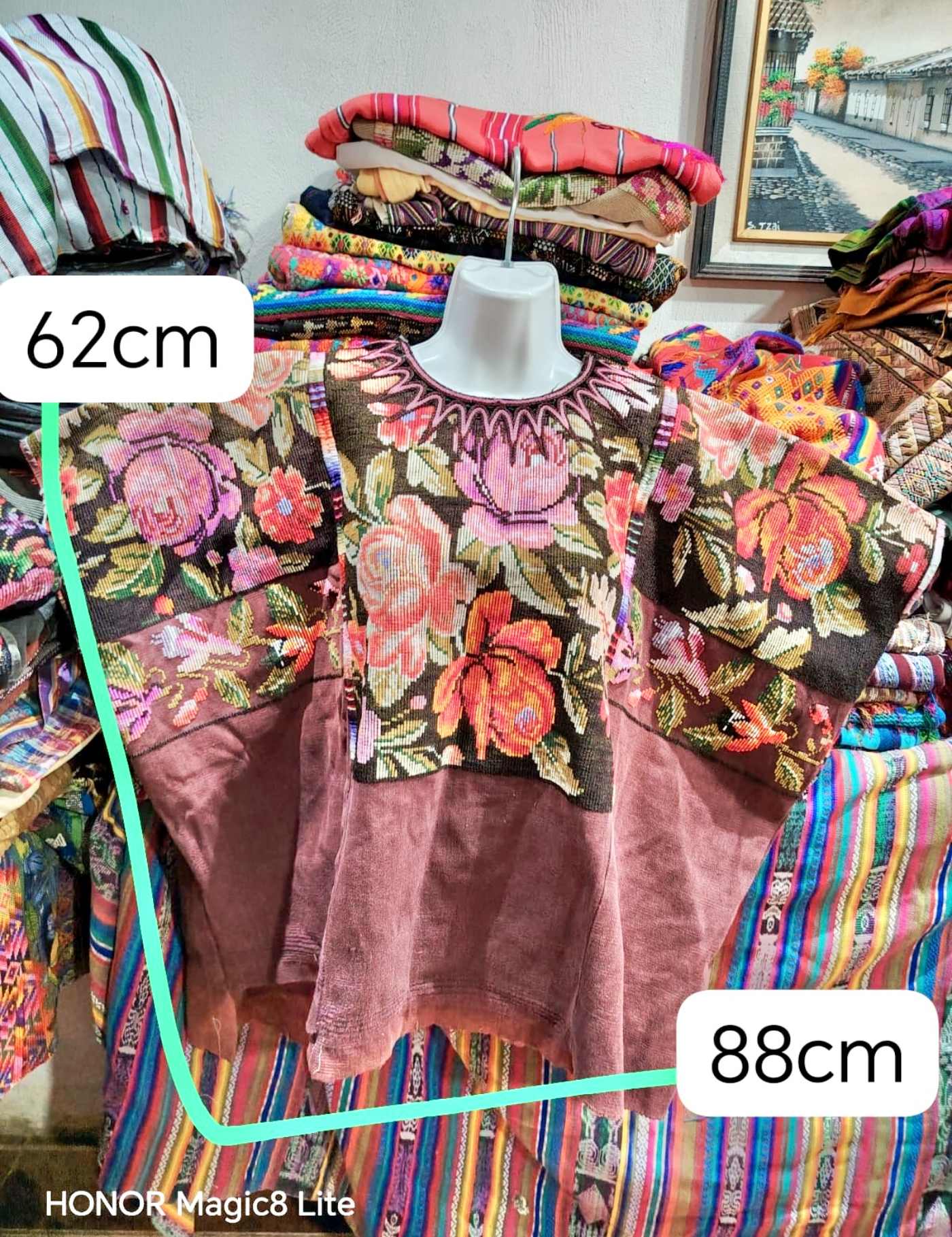 Old Fashioned Roses Chichicastenango Huipil #7-147