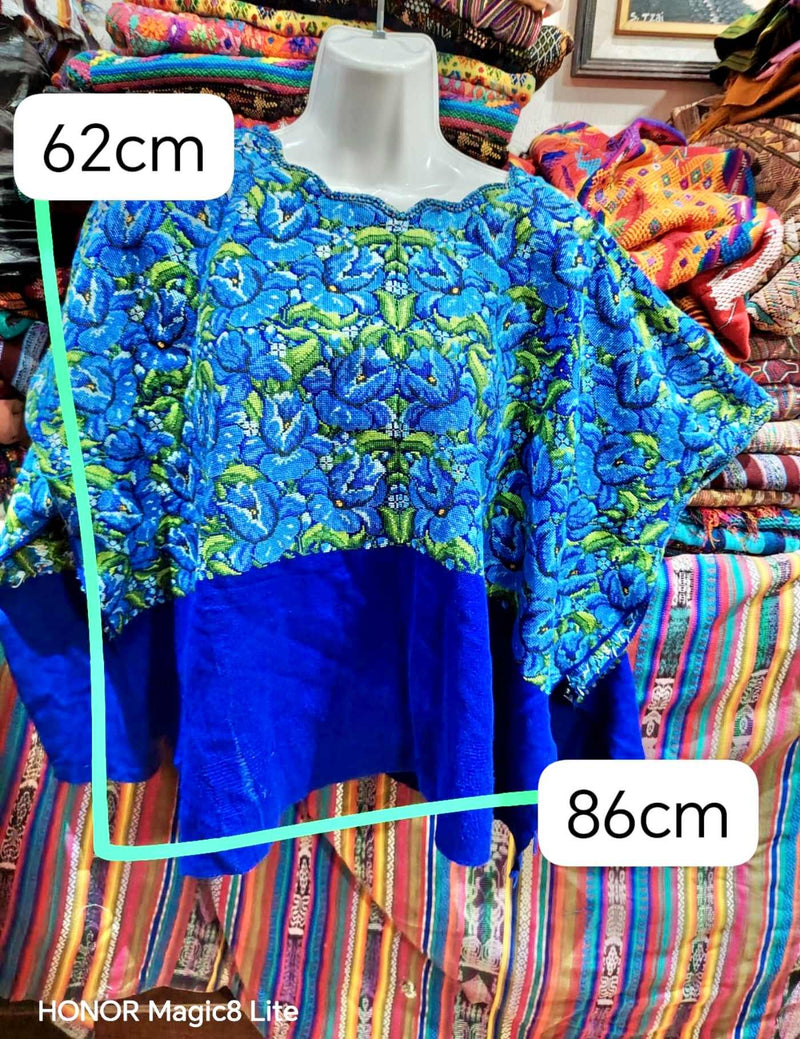 Bright Blue Aguas Calientas Huipil #7-151