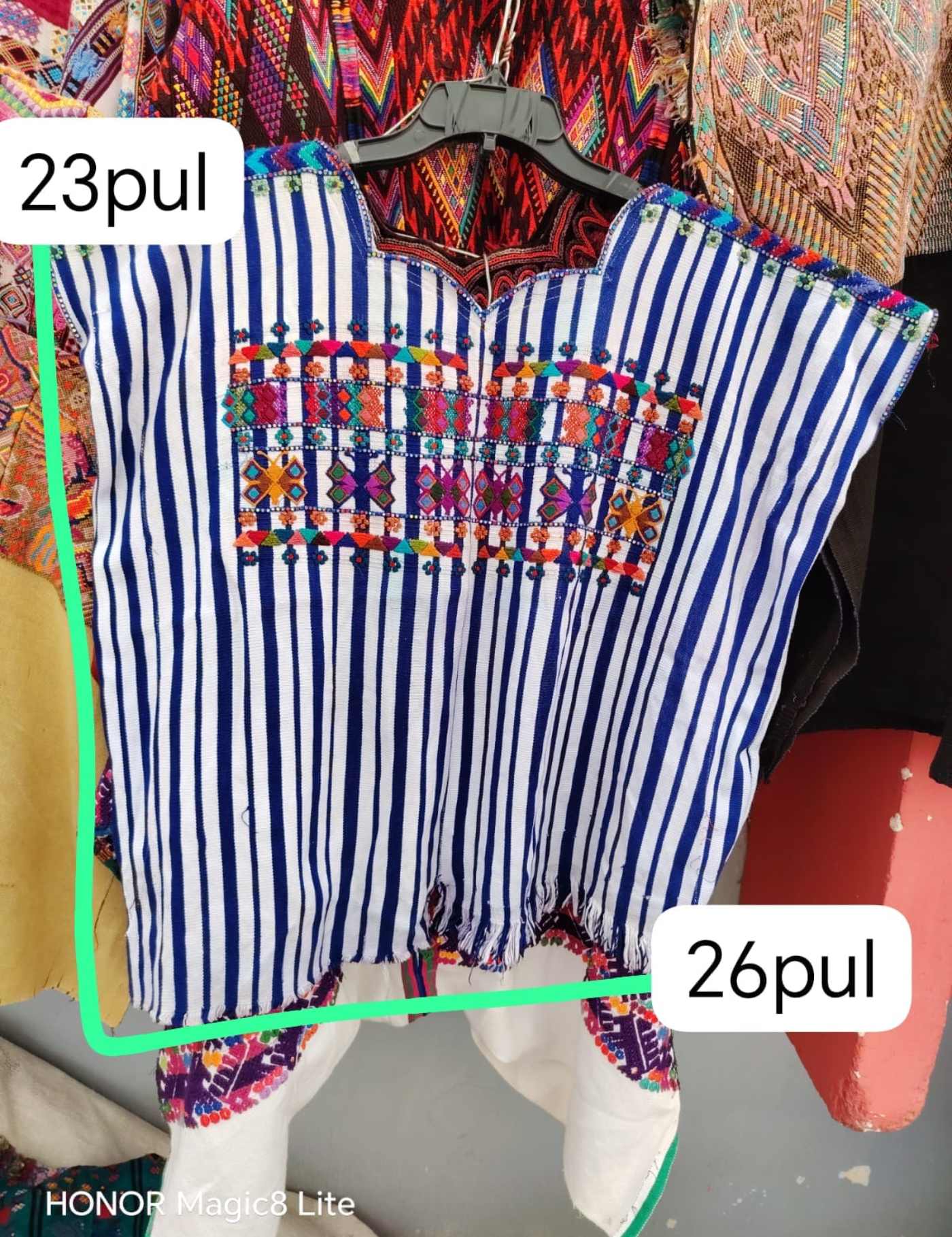 Blue and Whtie Saint Lucas Toliman Huipil #7-162