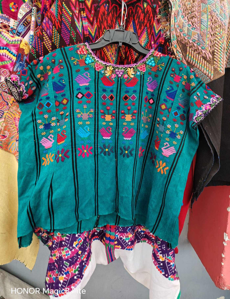 Teal Green Saint Lucas Toliman Huipil #7-162