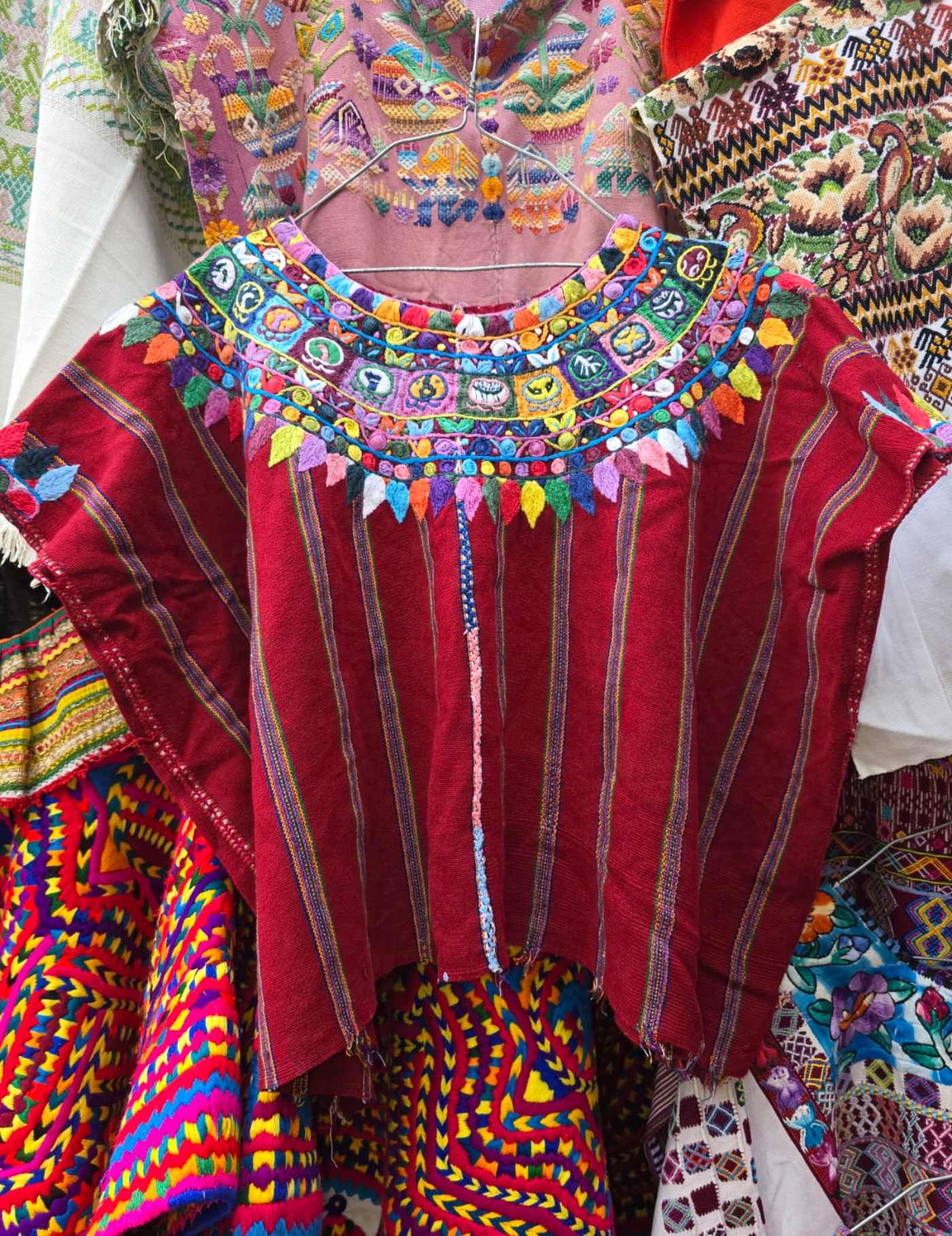 Burgundy Patzun Huipil #7-166