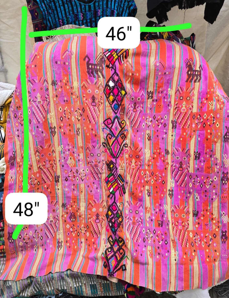 Fuchsia And Orange Chichicastenango Corte #7-181